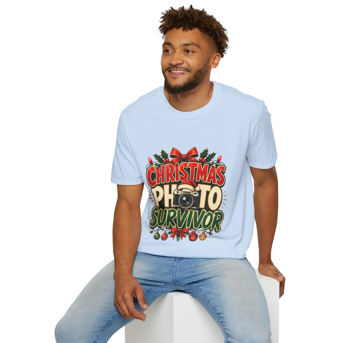 Christmas Photo Survivor T-Shirt — Funny Holiday Graphic Tee