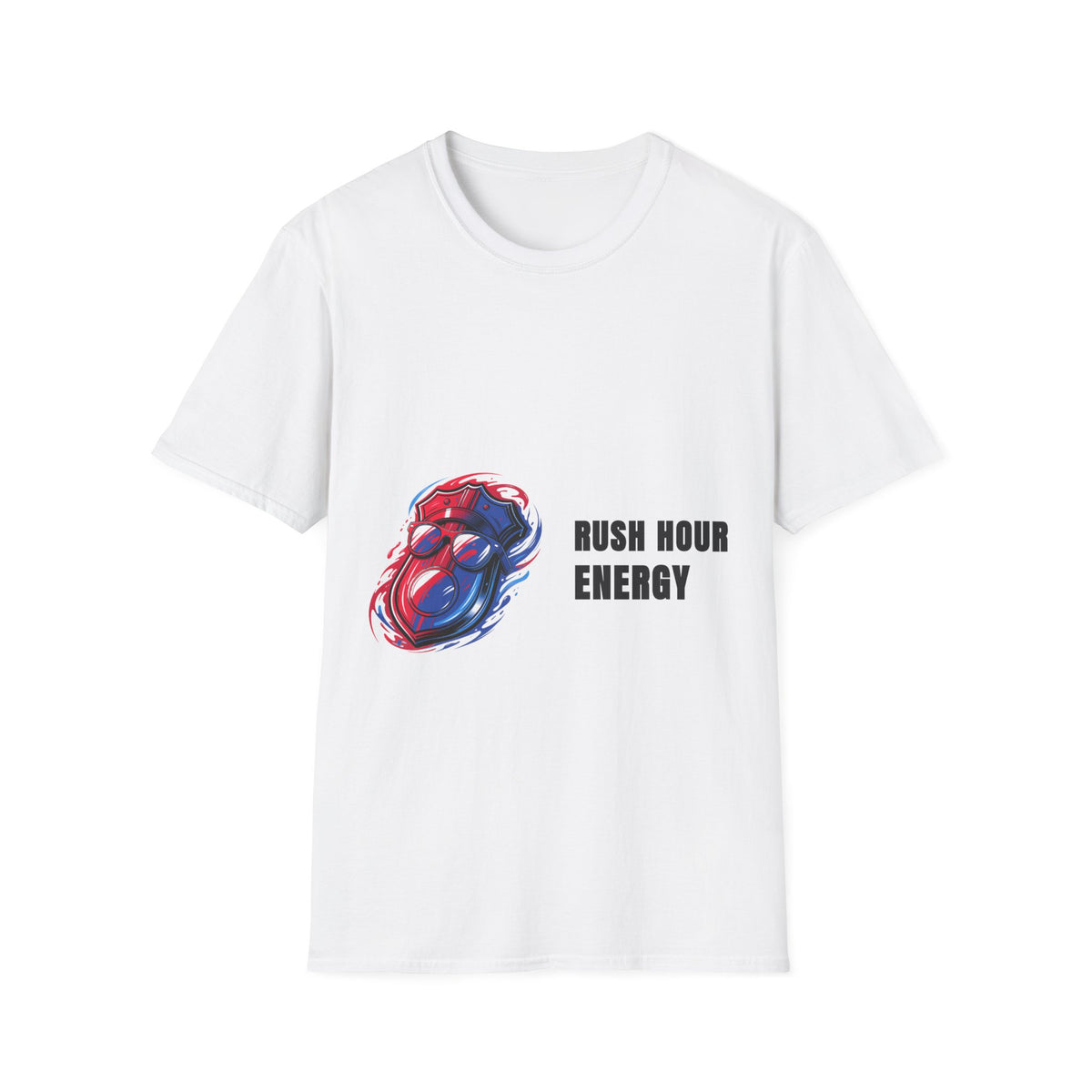 Rush Hour Energy Bold Abstract Fluid Art White Graphic Tee - Trending Now - September 2026