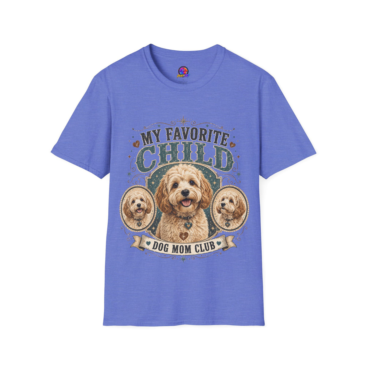 My Favorite Child Dog Mom T-Shirt — Cute Doodle Portrait Pet Lover Tee