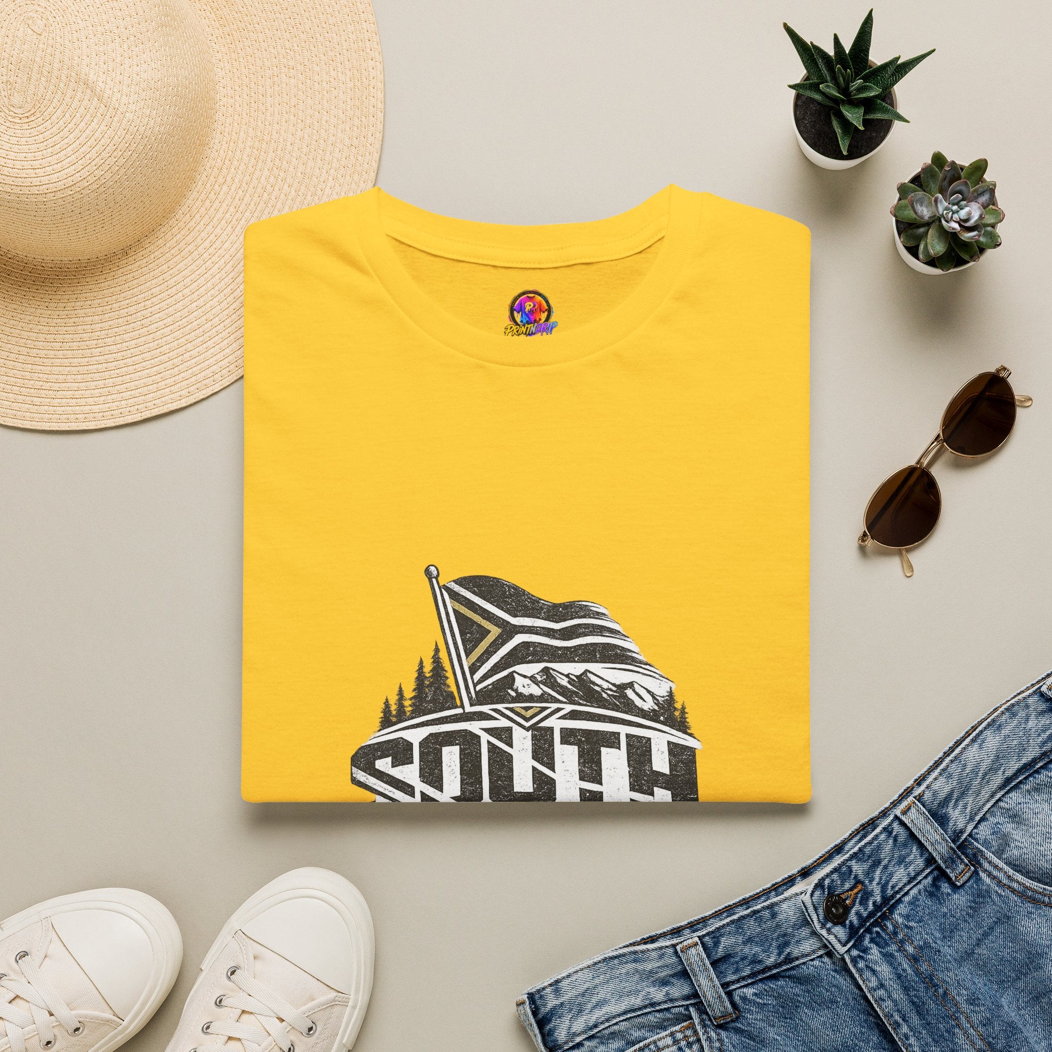 South Africa Flag & Soccer Crest T‑Shirt