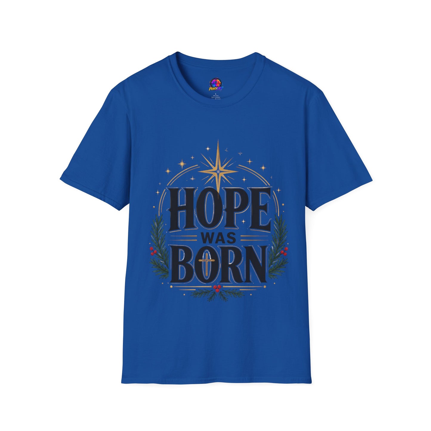 Hope Was Born T‑Shirt — Christmas Nativity Star Holiday Tee
