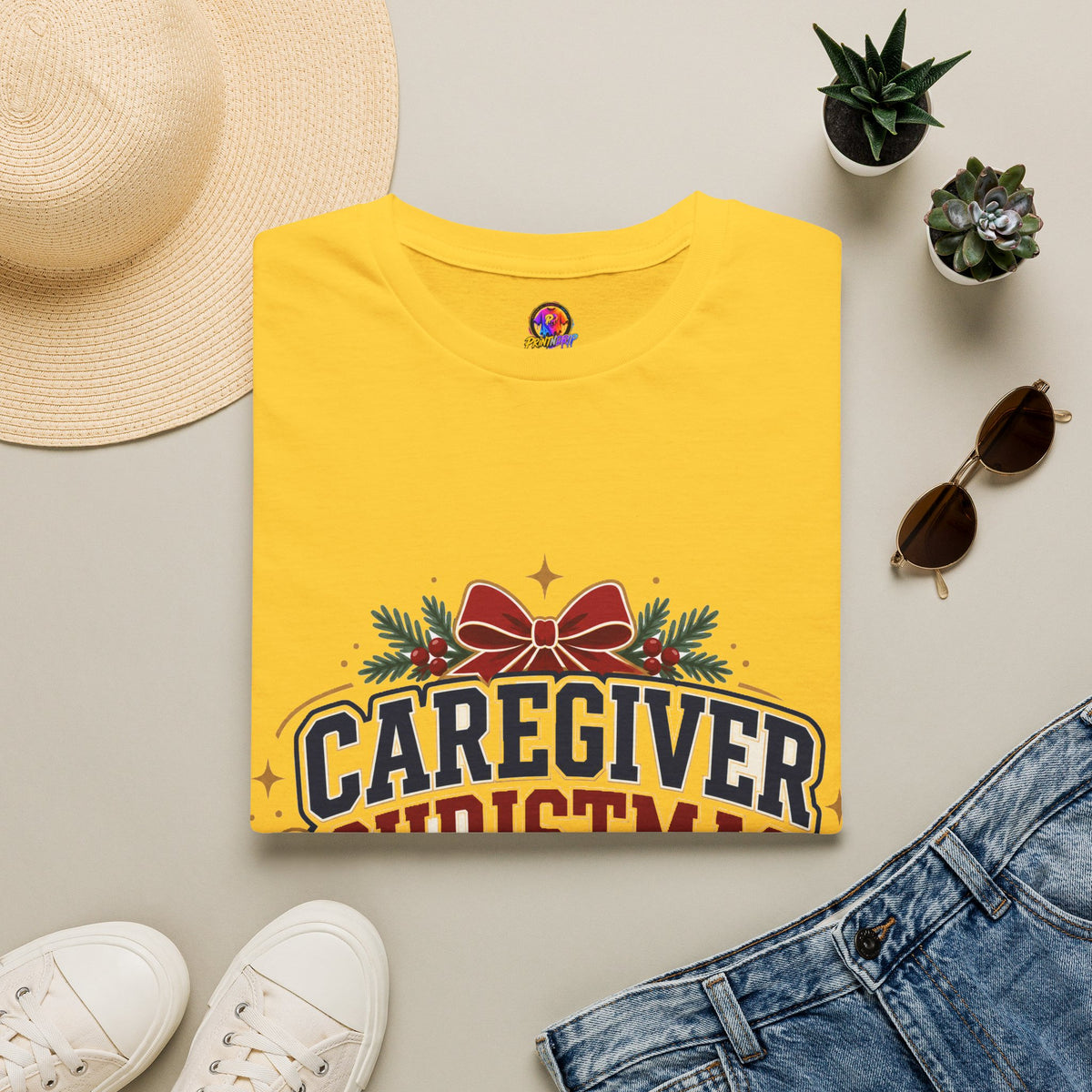 Caregiver Christmas Crew T-Shirt — Holiday Nurse & Caregiver Gift
