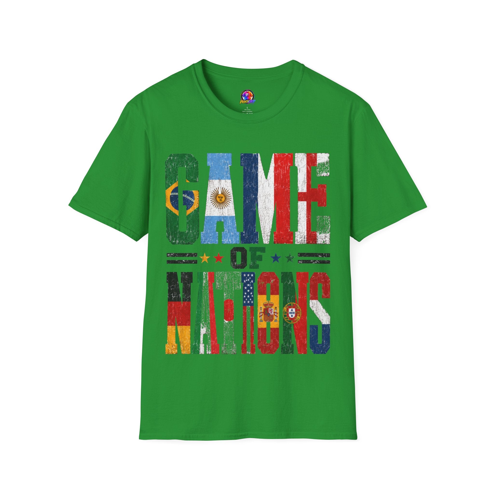 FIFA World Cup 2026 T-Shirt — 'Game of Nations' Vintage Flag Soccer Graphic Tee