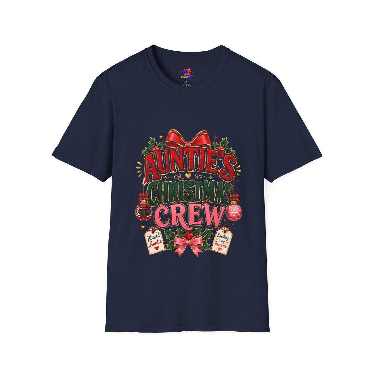 Auntie’s Christmas Crew T-Shirt — Holiday Family Pajama Tee
