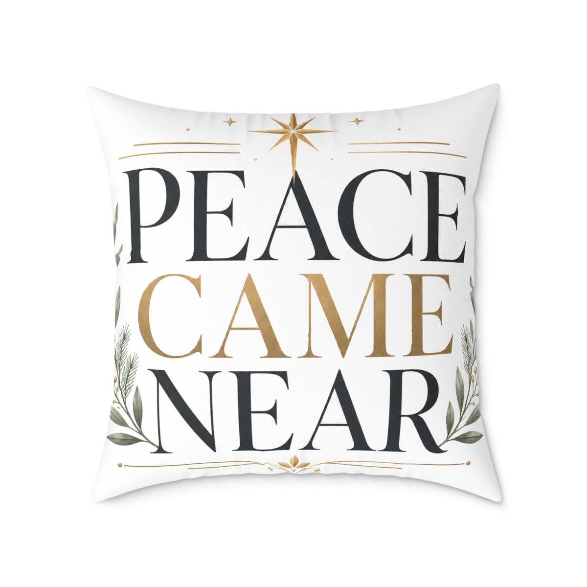 Christmas Peace Came Near Pillow – Christmas Holiday Decorative Throw Cushion