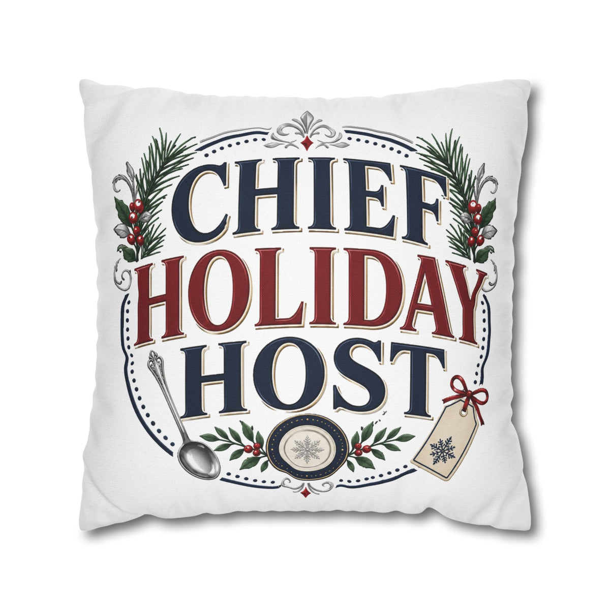 Christmas Chief Holiday Host Decorative Pillowcase