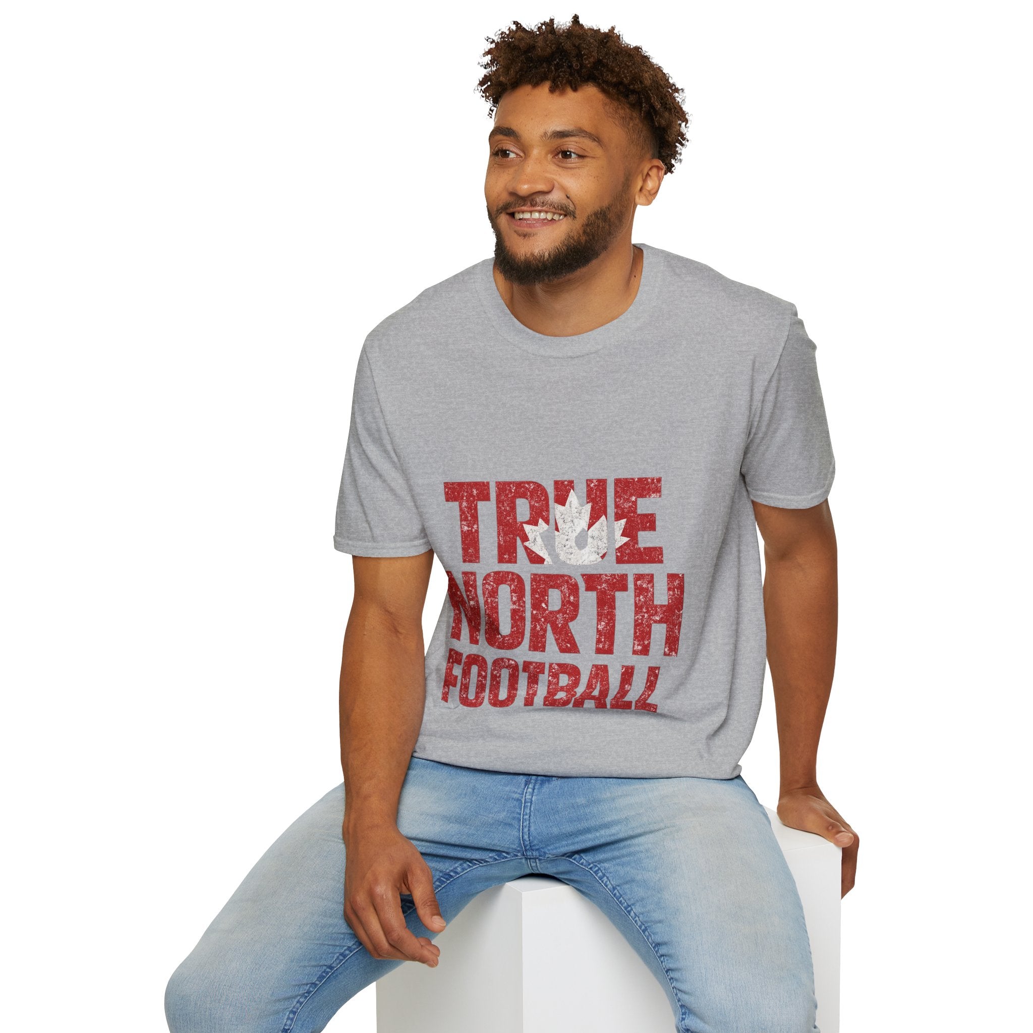 Canada True North Football T-Shirt — Vintage Canadian Maple Leaf Team Tee