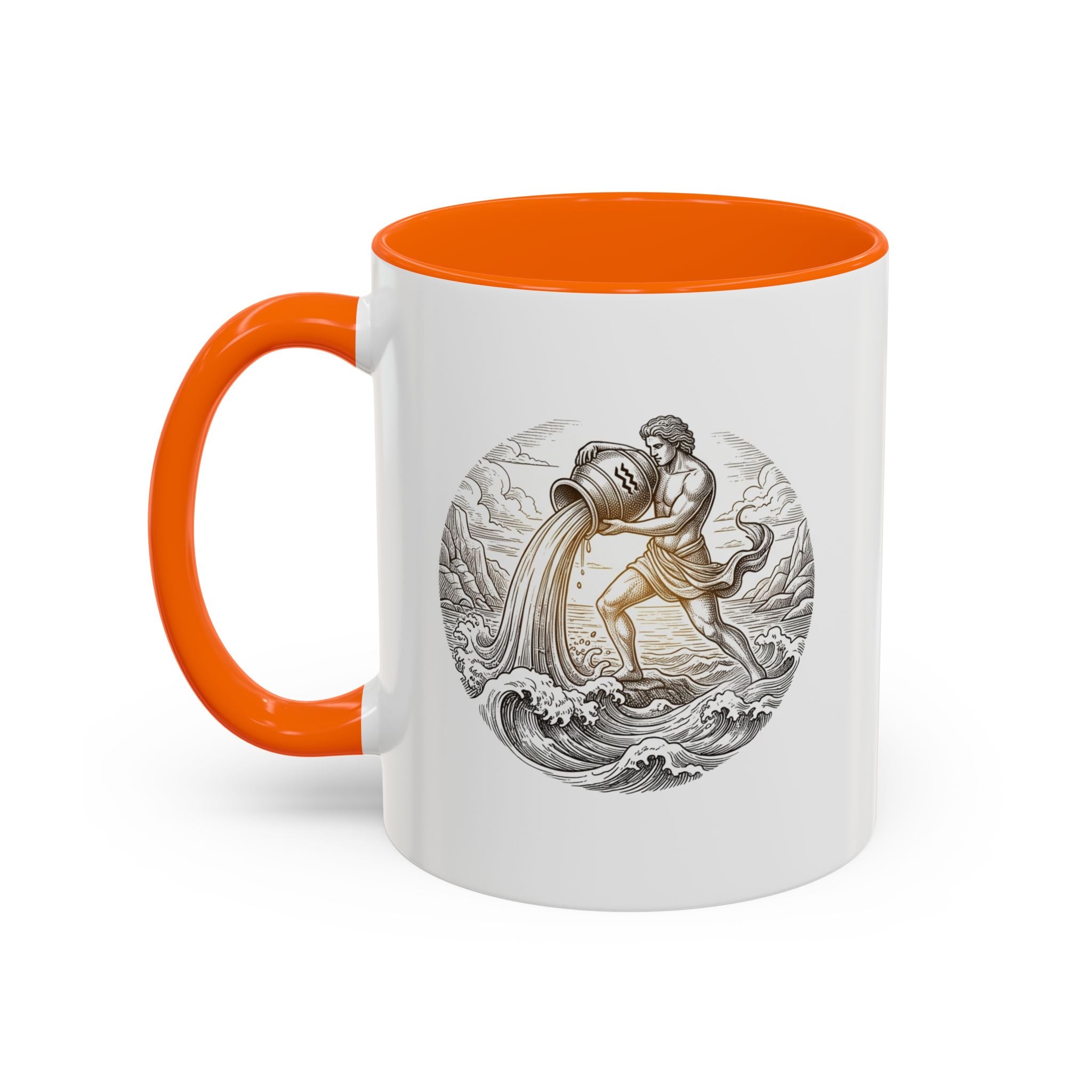 Aquarius Zodiac Coffee Mug — Astrology Sign Accent Mug
