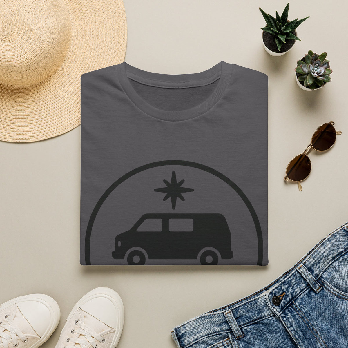 Minimal Black Graphic T-Shirt — Subtle Circular Emblem Tee - Trending Now - September 2026