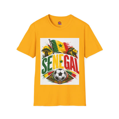 Senegal Flag Soccer T-Shirt — Lion & Football Pride Tee
