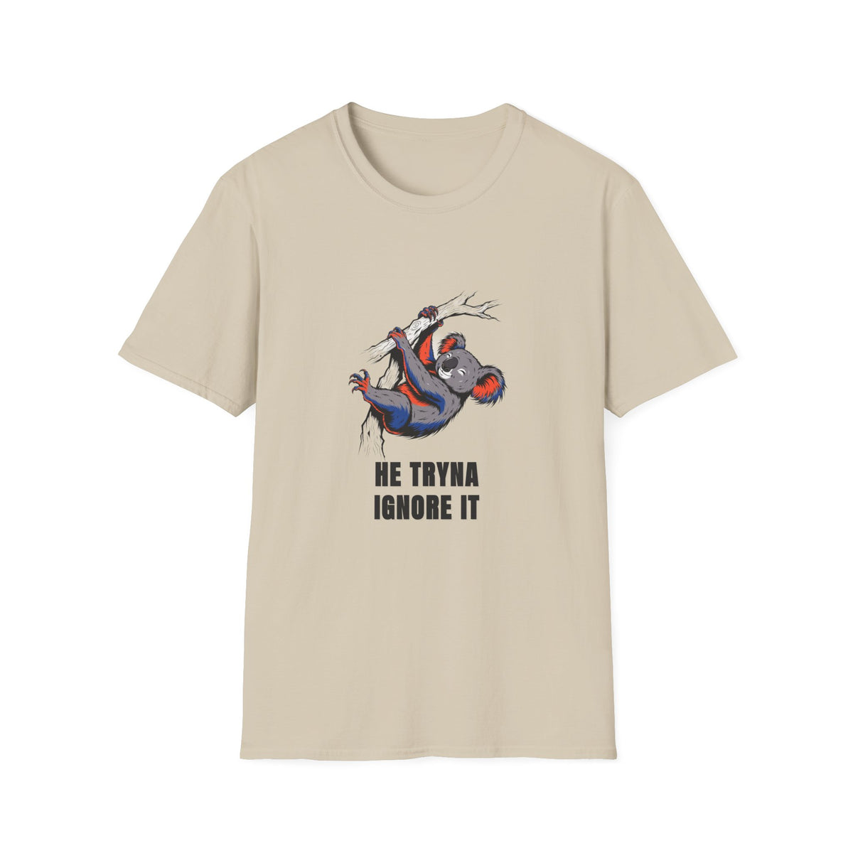 Koala Graphic Tee — "He Tryna Ignore It" Casual Cotton T-Shirt - Trending Now - August 2026