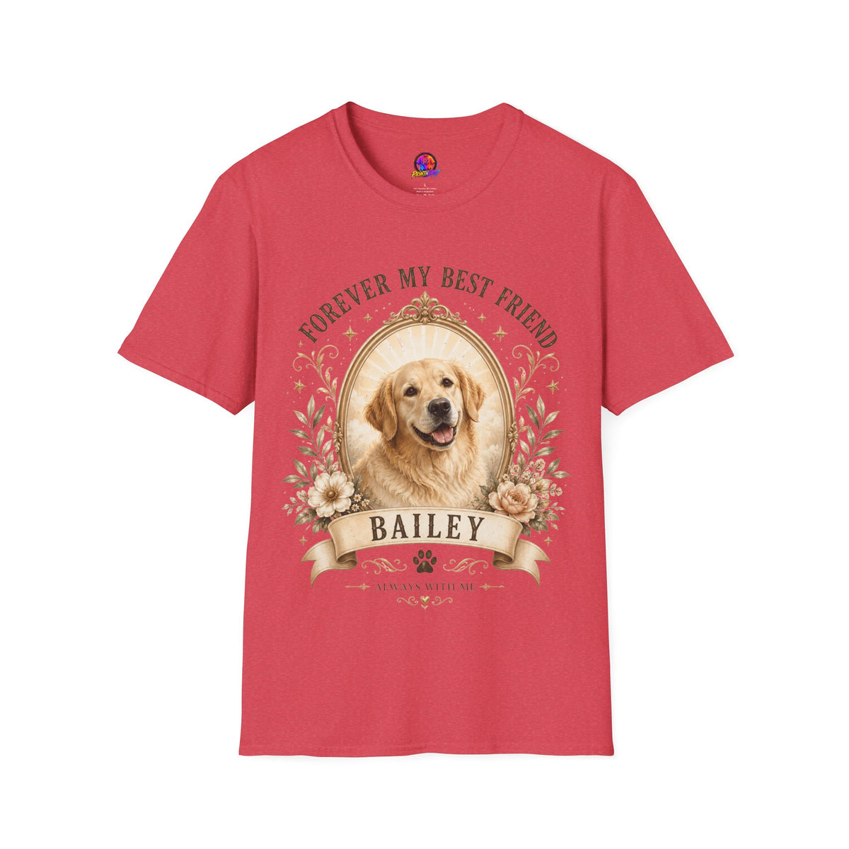 Dog Memorial T-Shirt — "Forever My Best Friend" Personalized Pet Tribute