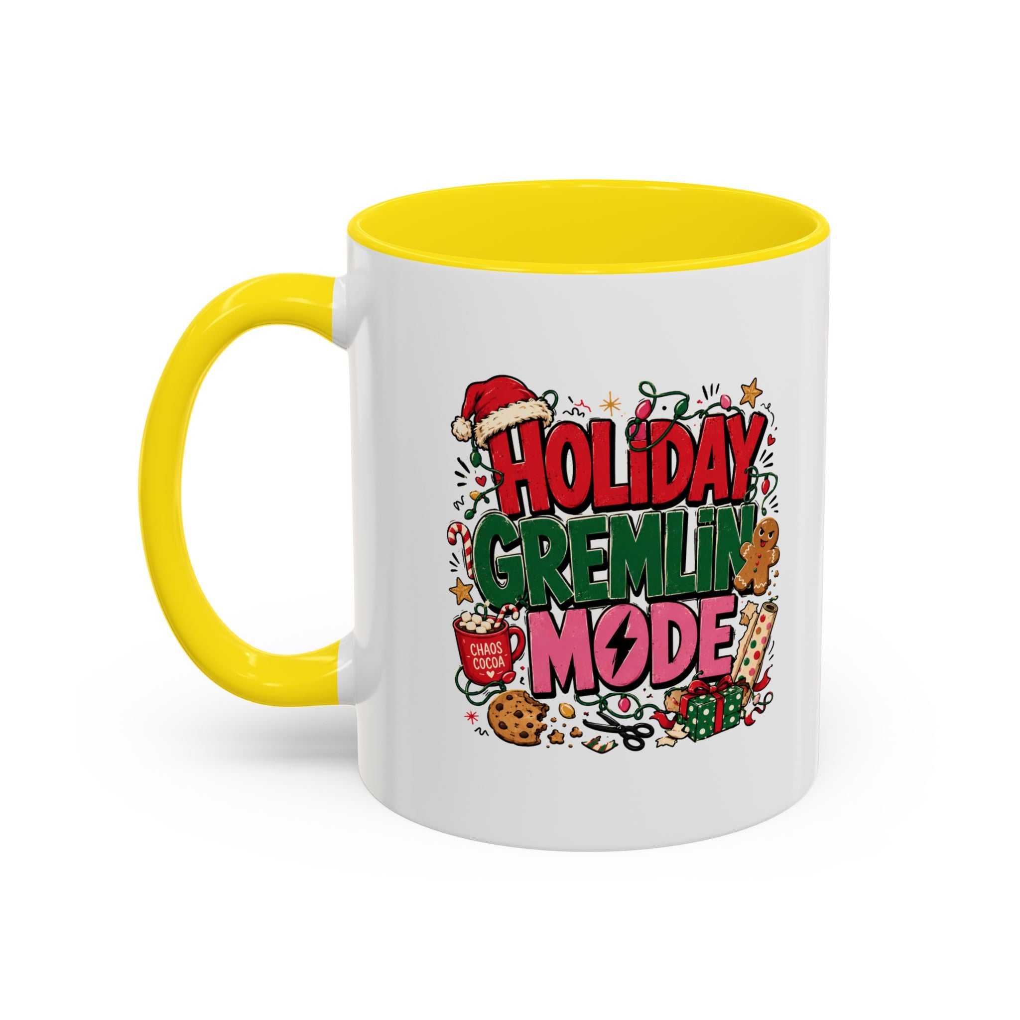 Modern Day Christmas Holiday Gremlin Mode Coffee Mug — Funny Christmas Accent Mug