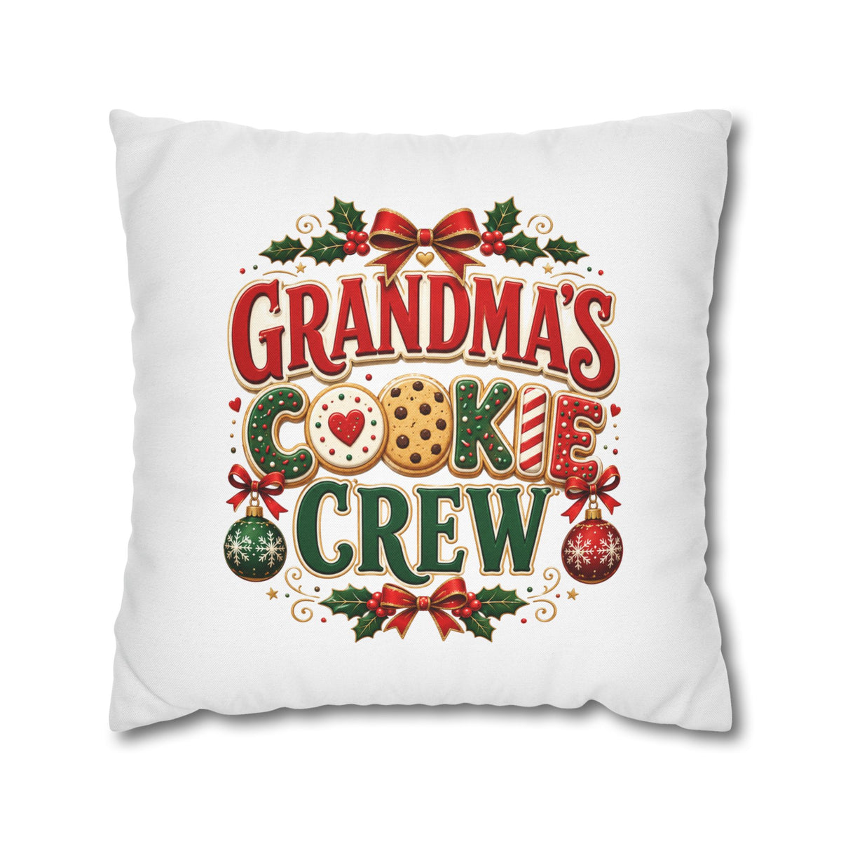 Grandma's Cookie Crew Christmas Pillowcase