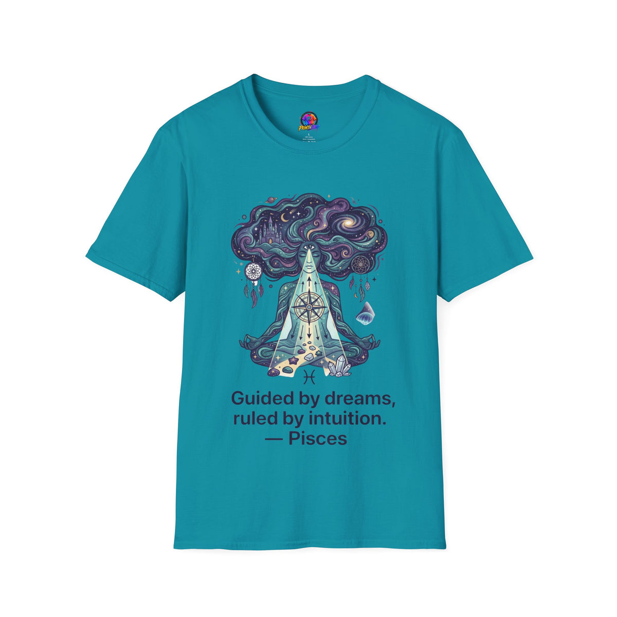 Pisces Zodiac Meditative Pisces T‑Shirt — 'Guided by dreams, ruled by intuition' Zodiac Tee
