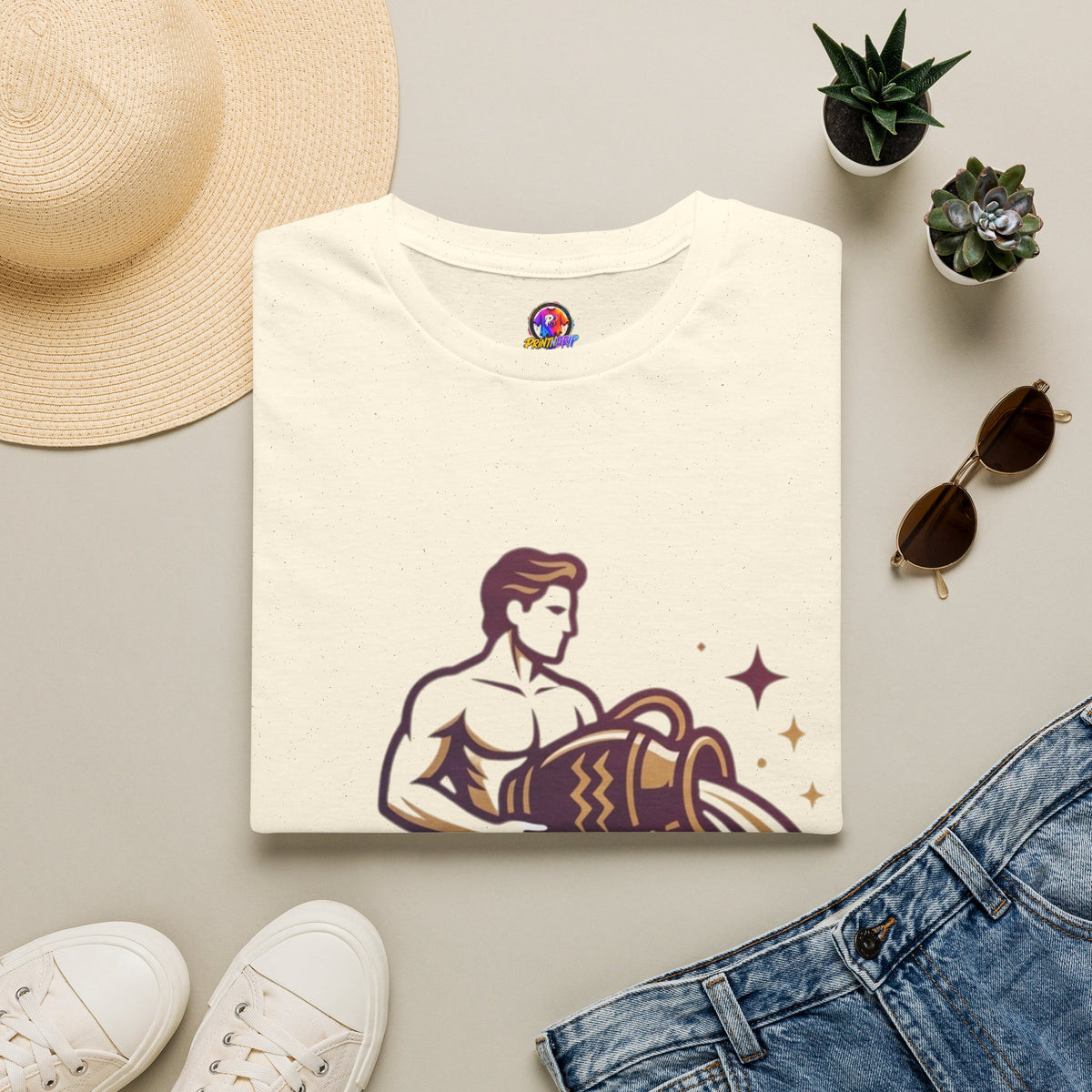 Aquarius Zodiac T-Shirt — Water Bearer Astrology Tee