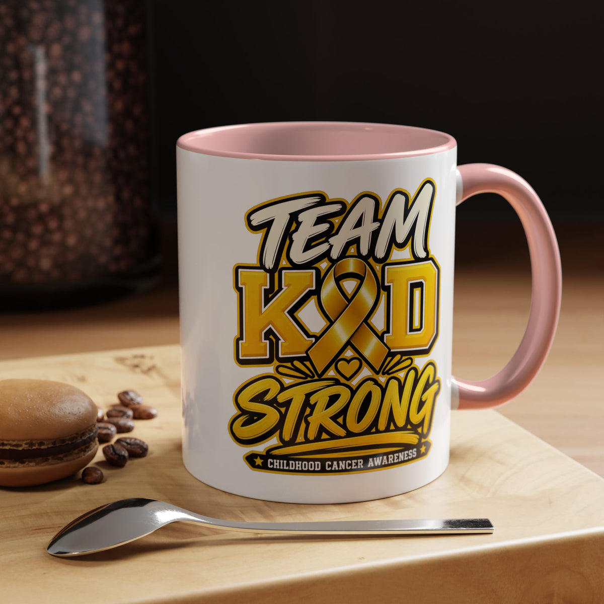 Team KID Strong Childhood Cancer Awareness Coffee Mug