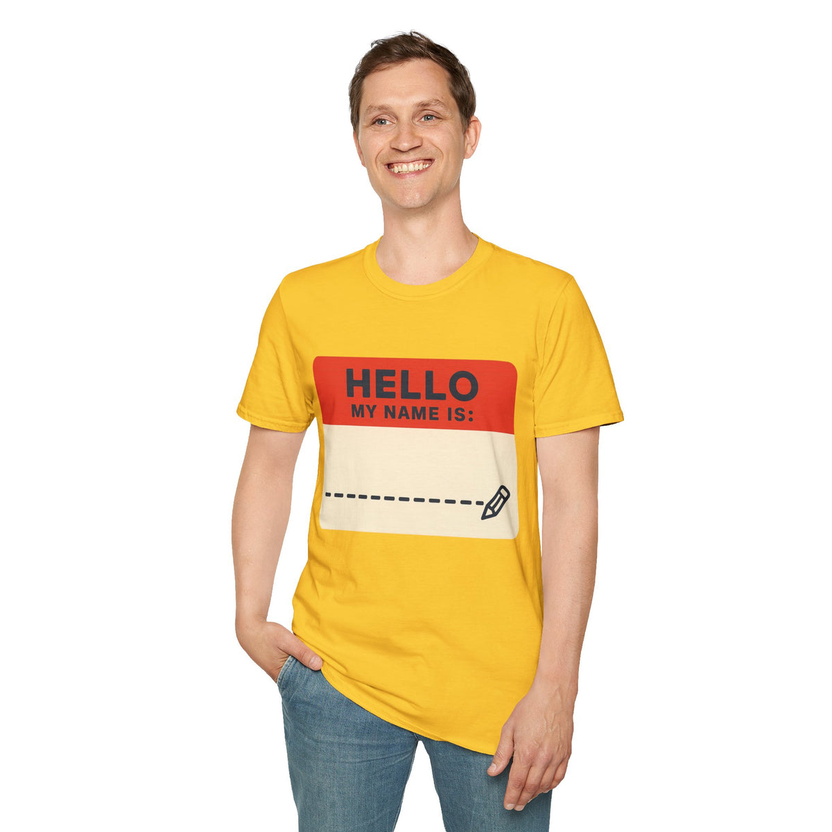 Hello My Name Is Name Tag T-Shirt — Funny Novelty Graphic Tee - Trending Now - August 2026