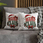 Christmas Mama Claus Holiday Throw Pillowcase — Christmas Decorative Square Pillow Cover