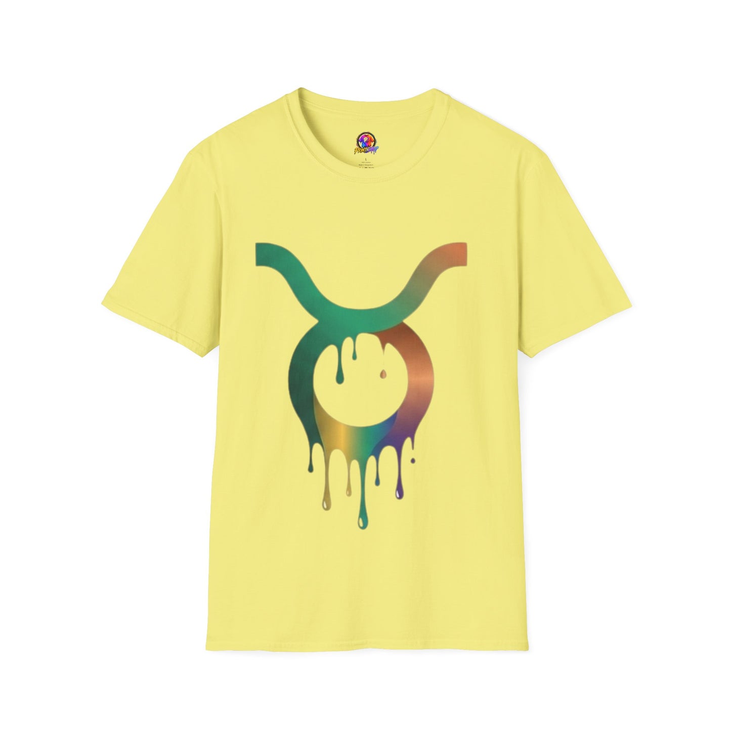 Taurus Drip Graphic Tee — Rainbow Zodiac Bull Shirt