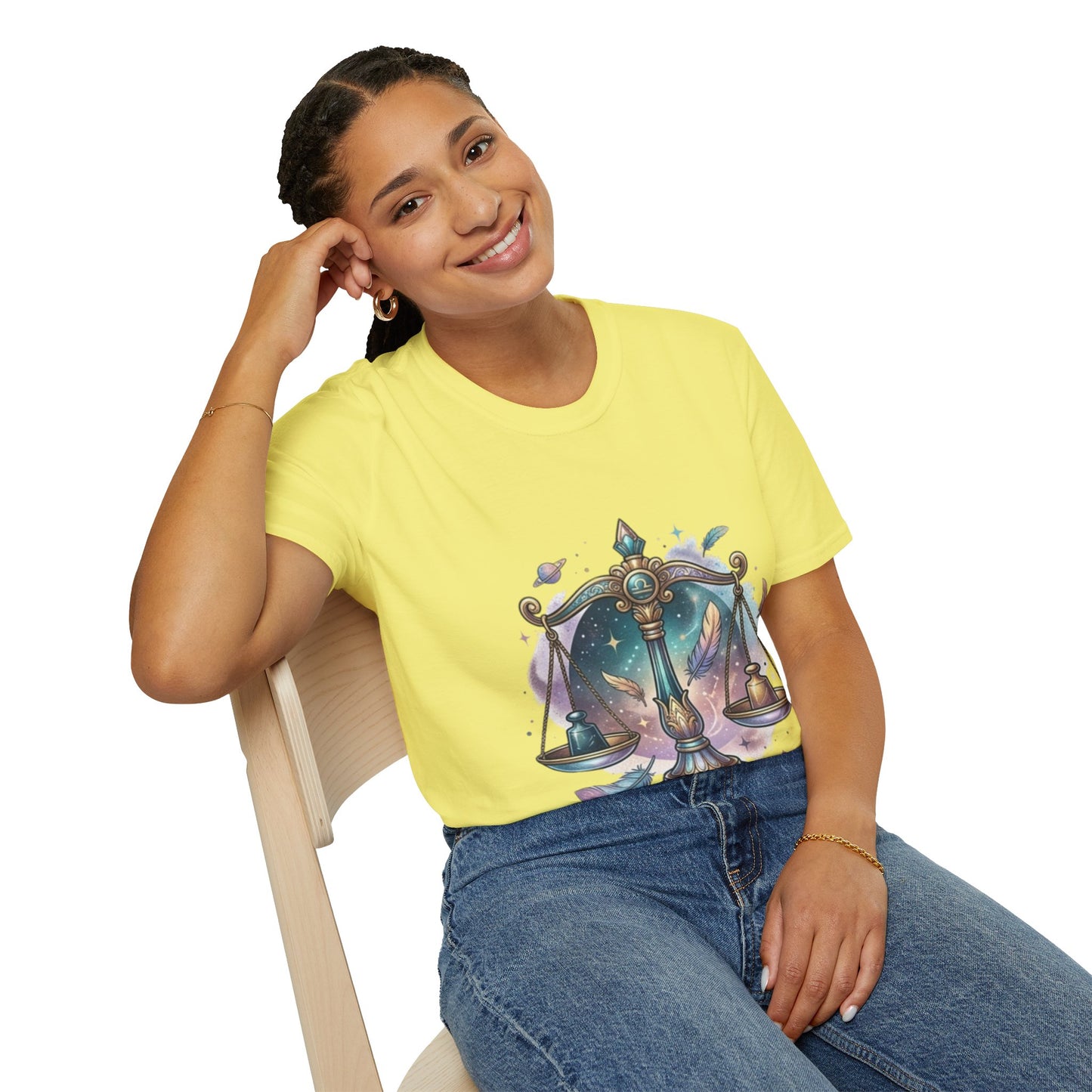 Libra Scales Zodiac T-Shirt — Celestial Astrology Graphic Tee