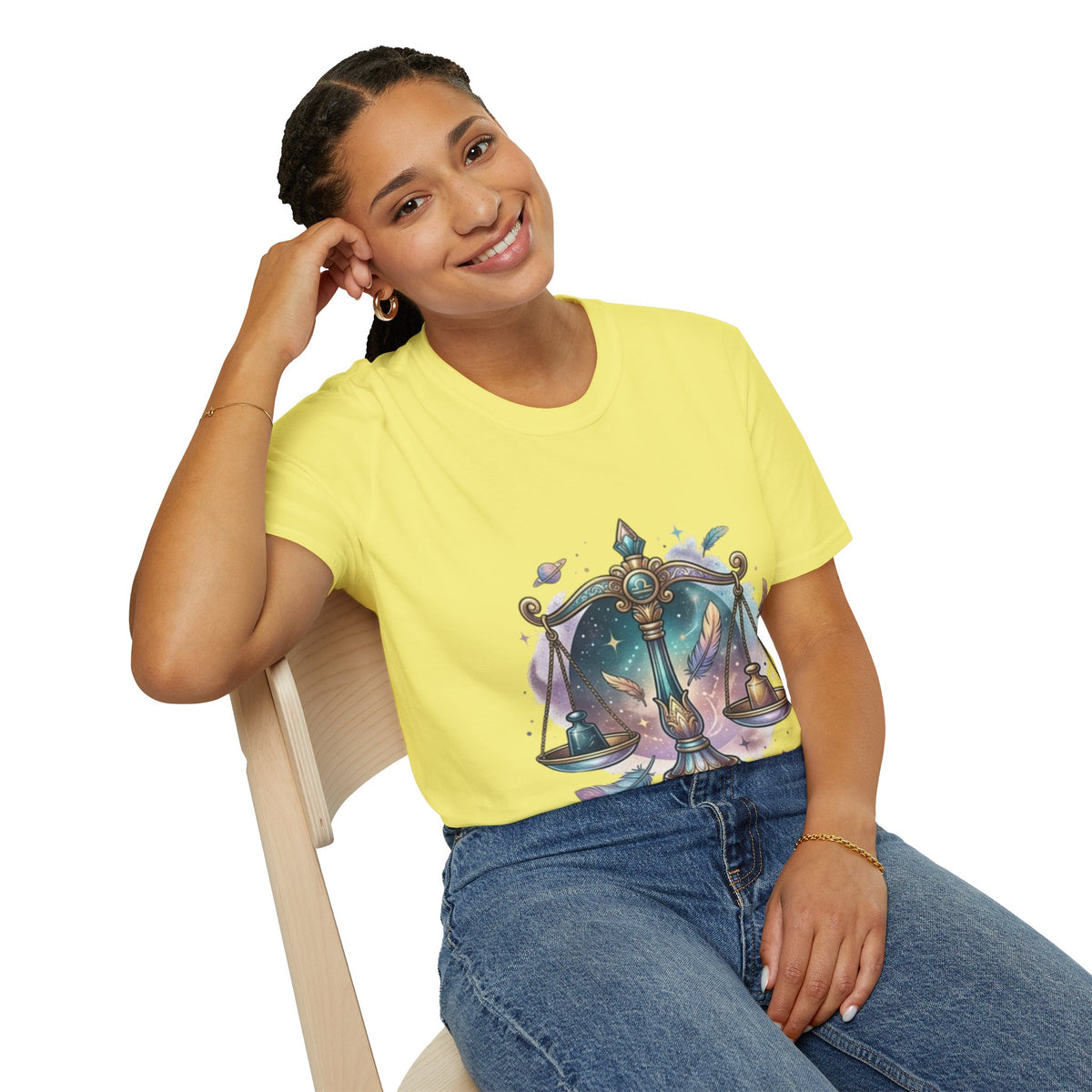 Libra Scales Zodiac T-Shirt — Celestial Astrology Graphic Tee