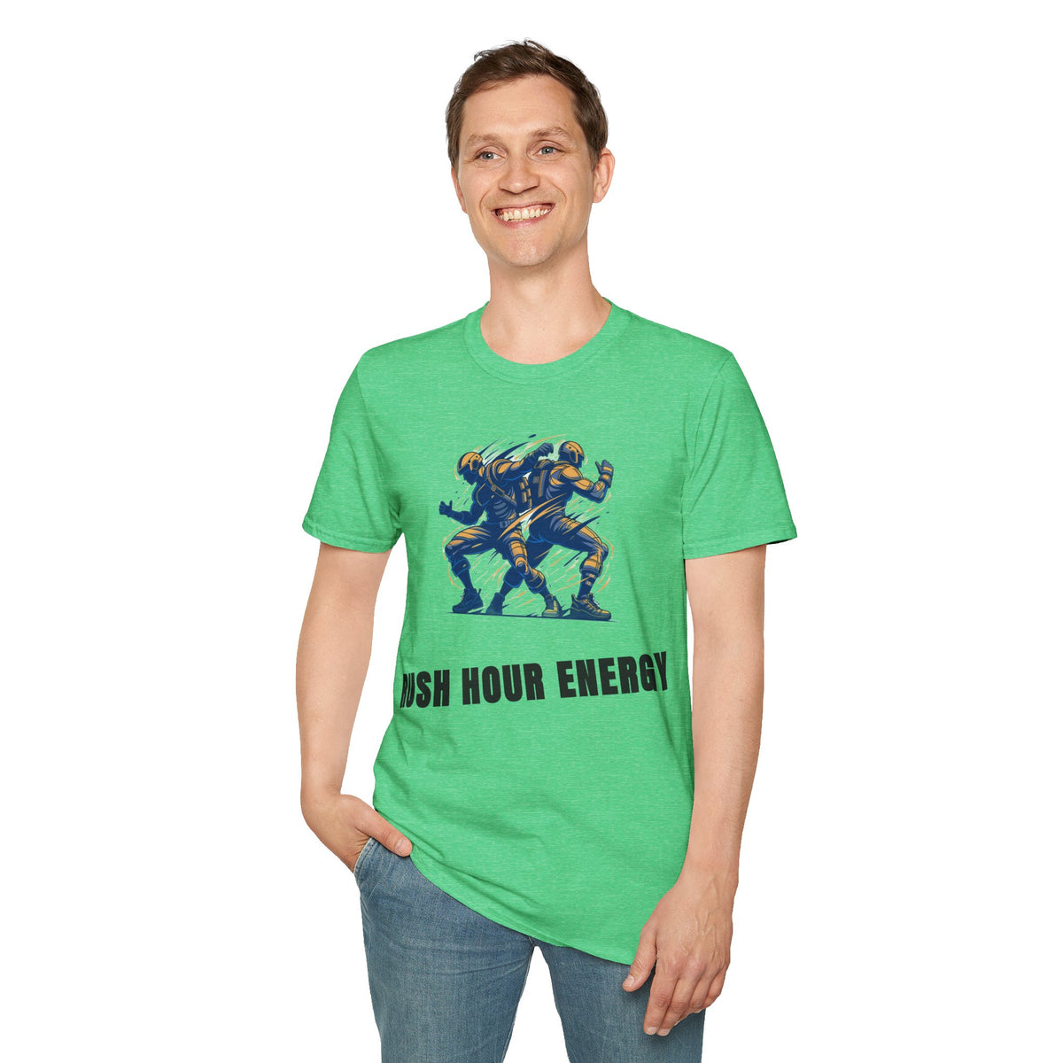 T-Shirt — 'Rush Hour Energy' Football Player Graphic Tee - Trending Now - September 2026