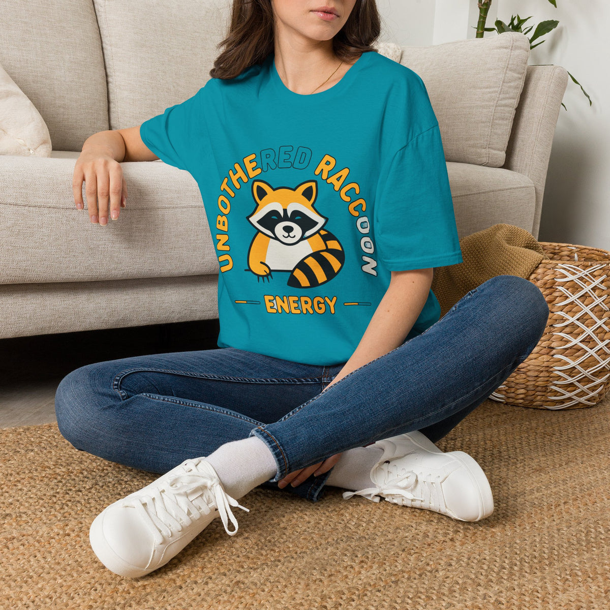 Unbothered Raccoon T-Shirt — Cute Relaxed Graphic Tee ("Unbothered Raccoon Energy") - Trending Now - August 2026