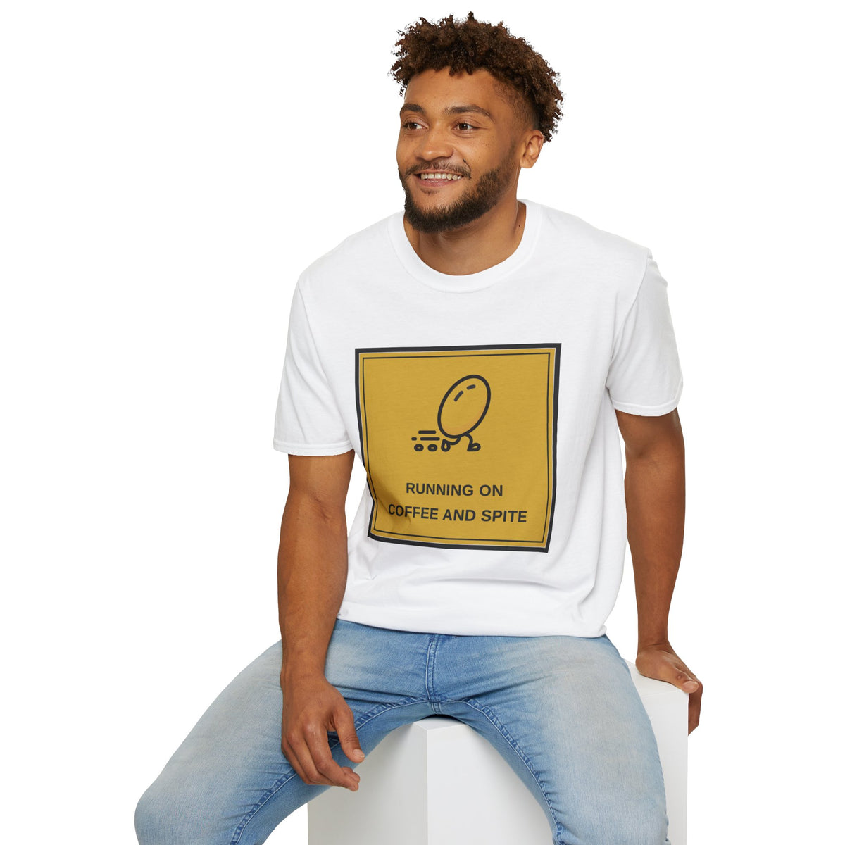 T-Shirt — Running On Coffee And Spite Graphic Tee - Trending Now - August 2026