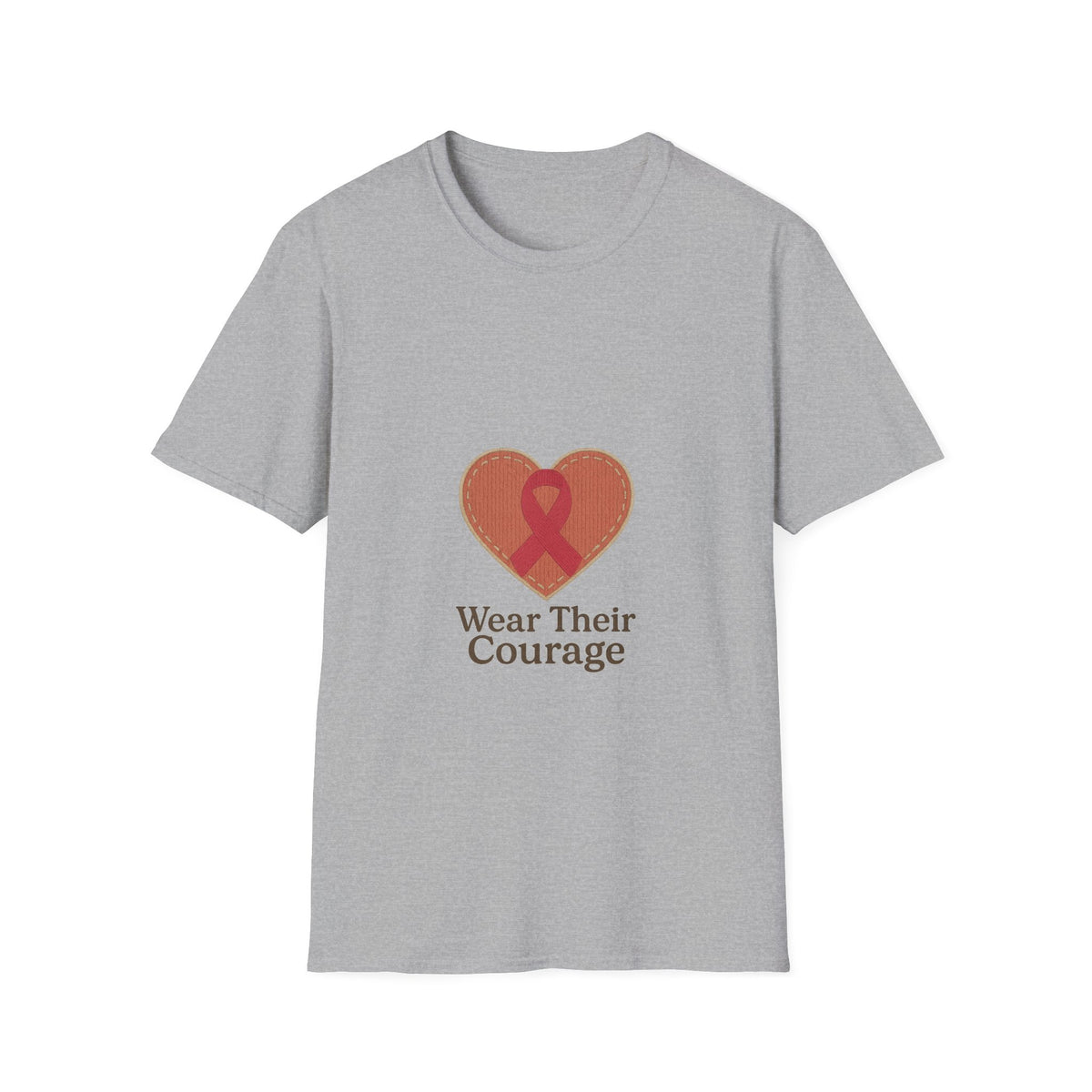 Wear Their Courage Breast Cancer Awareness Ribbon Heart Tee - Trending Now - October 2026