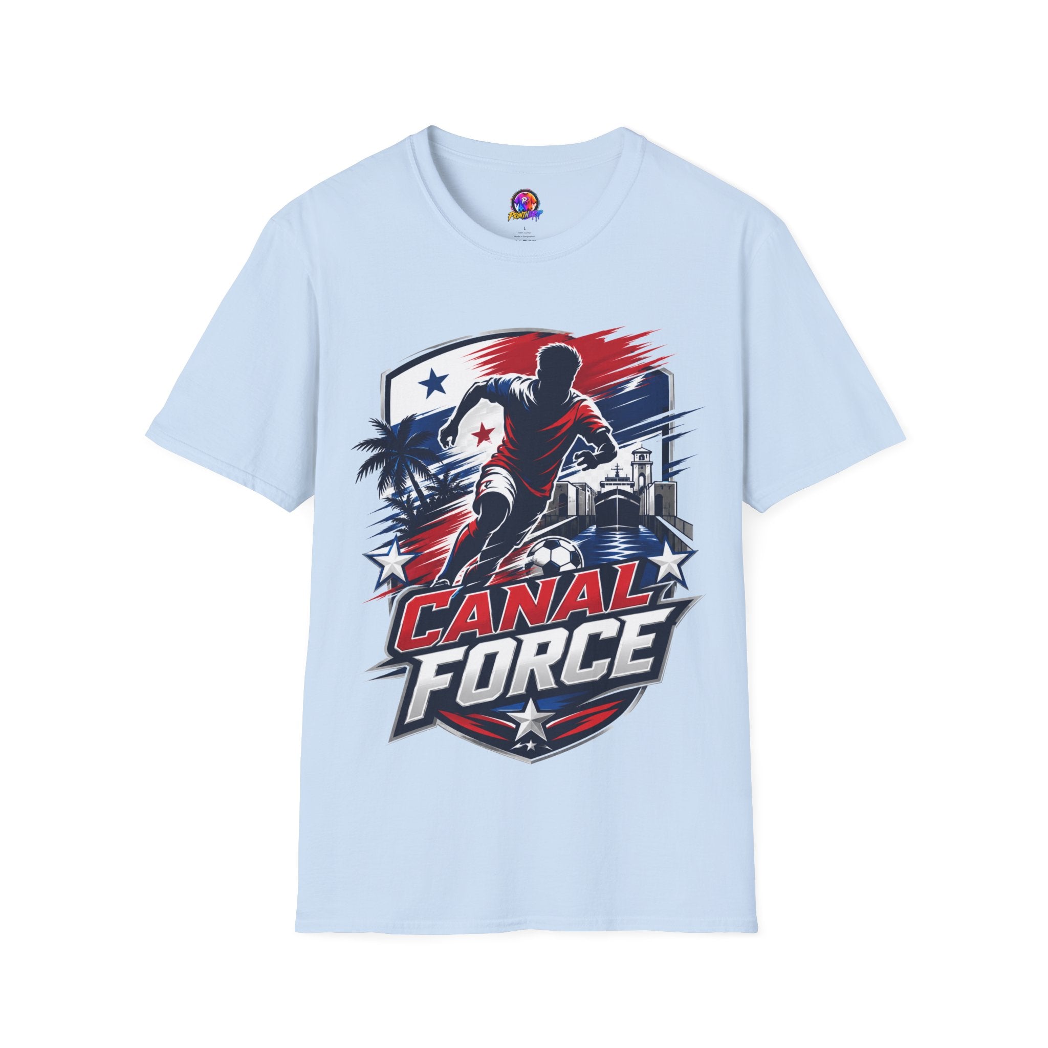 Canal Force Soccer T-Shirt - Patriotic Player Graphic Tee - Panama Shirt