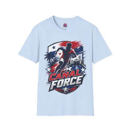 Canal Force Soccer T-Shirt - Patriotic Player Graphic Tee - Panama Shirt