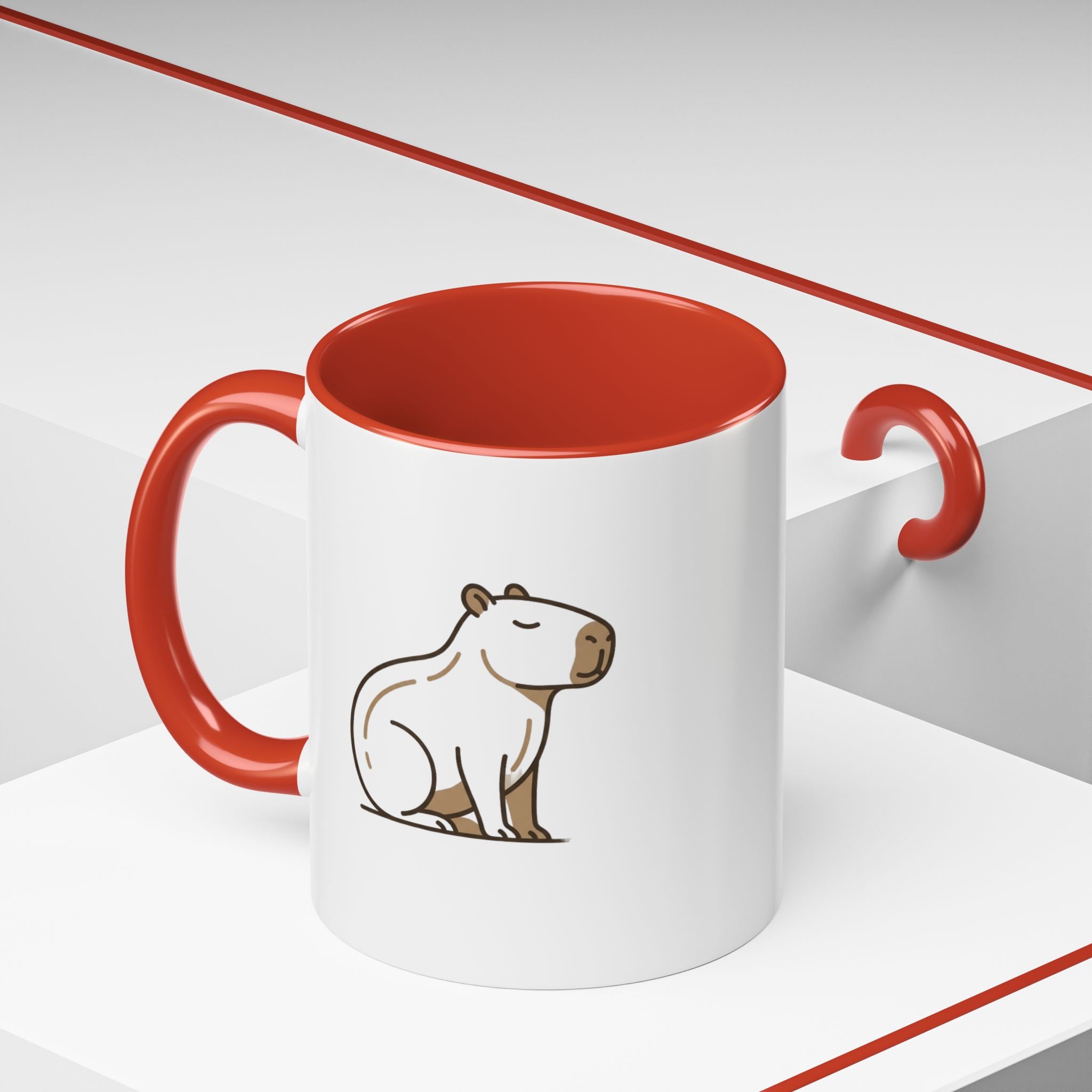 Funny Capybara Coffee Mug — Cute Relaxed Capybara Accent Mug