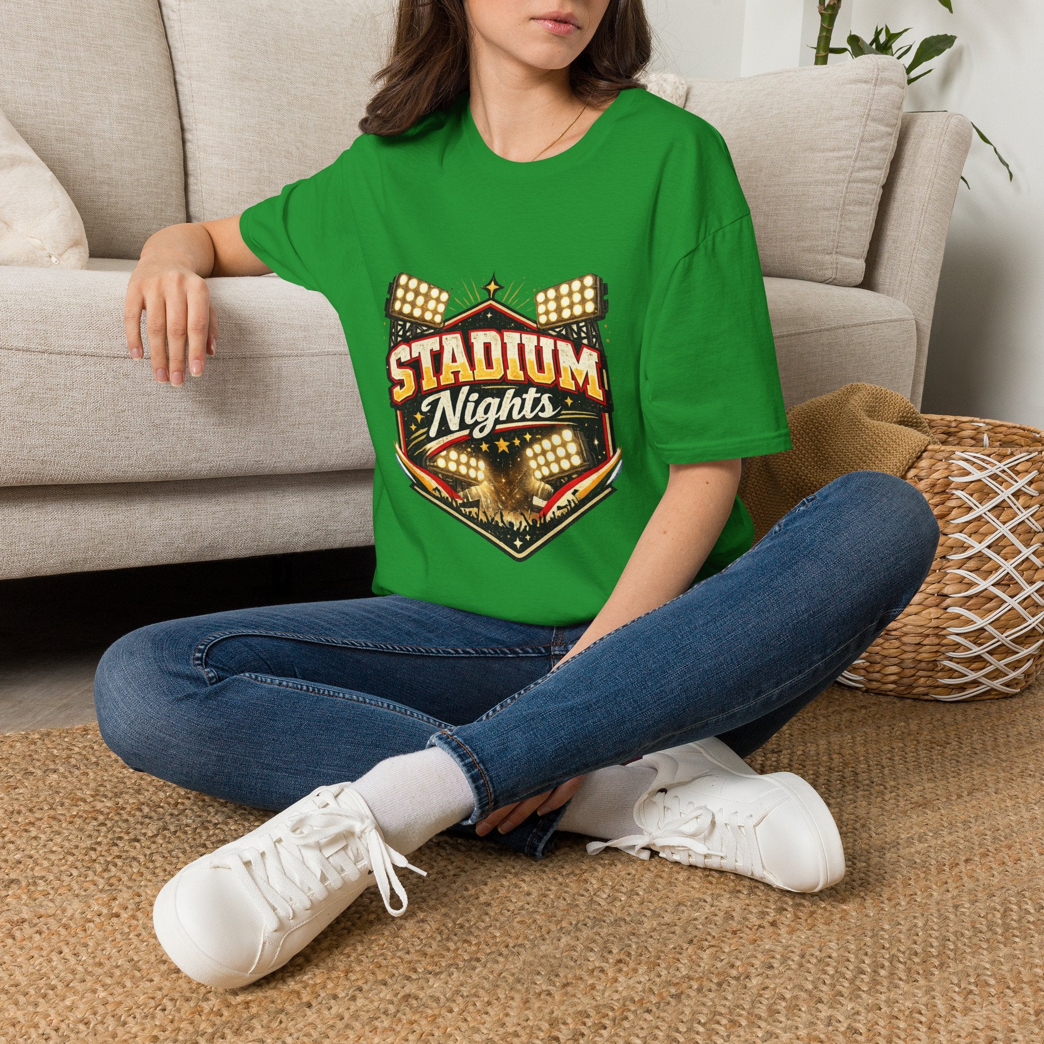 Stadium Nights T-Shirt — Vintage Sports Lights Graphic Tee
