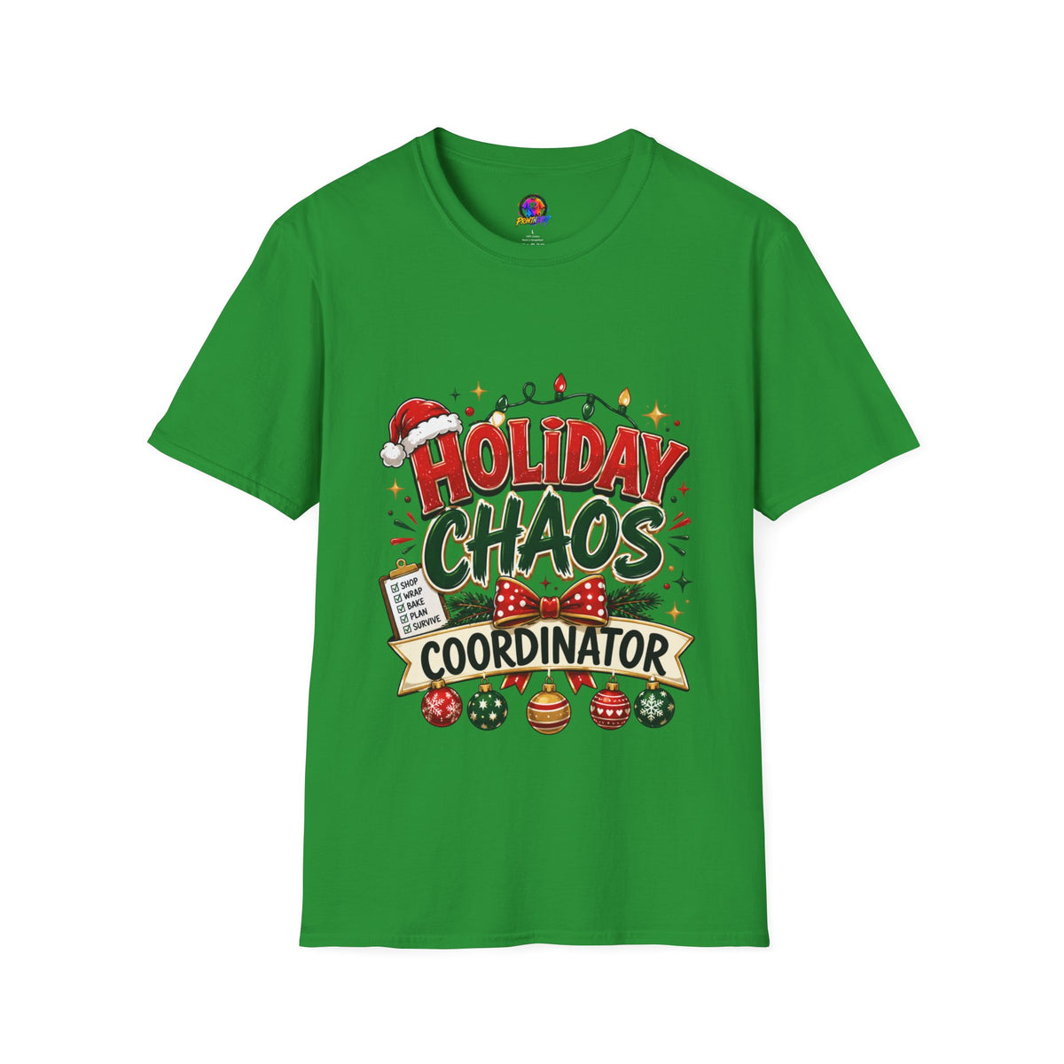 Holiday Chaos Coordinator T-Shirt — Funny Christmas Crew Tee