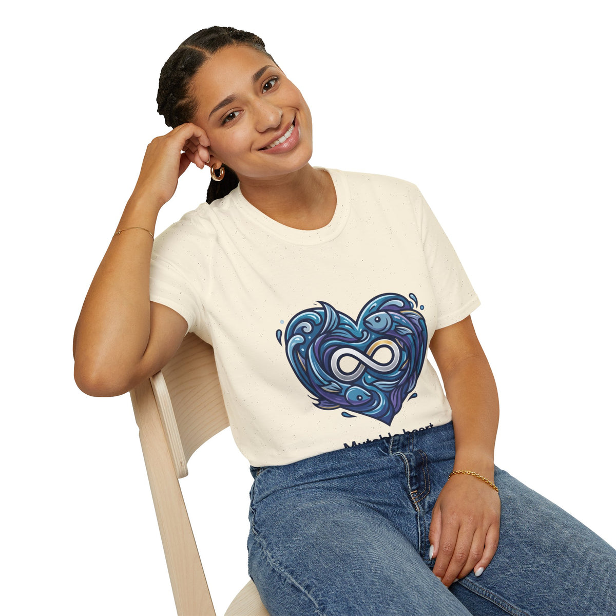 Pisces Infinity Heart T‑Shirt — Zodiac Ocean Love Tee