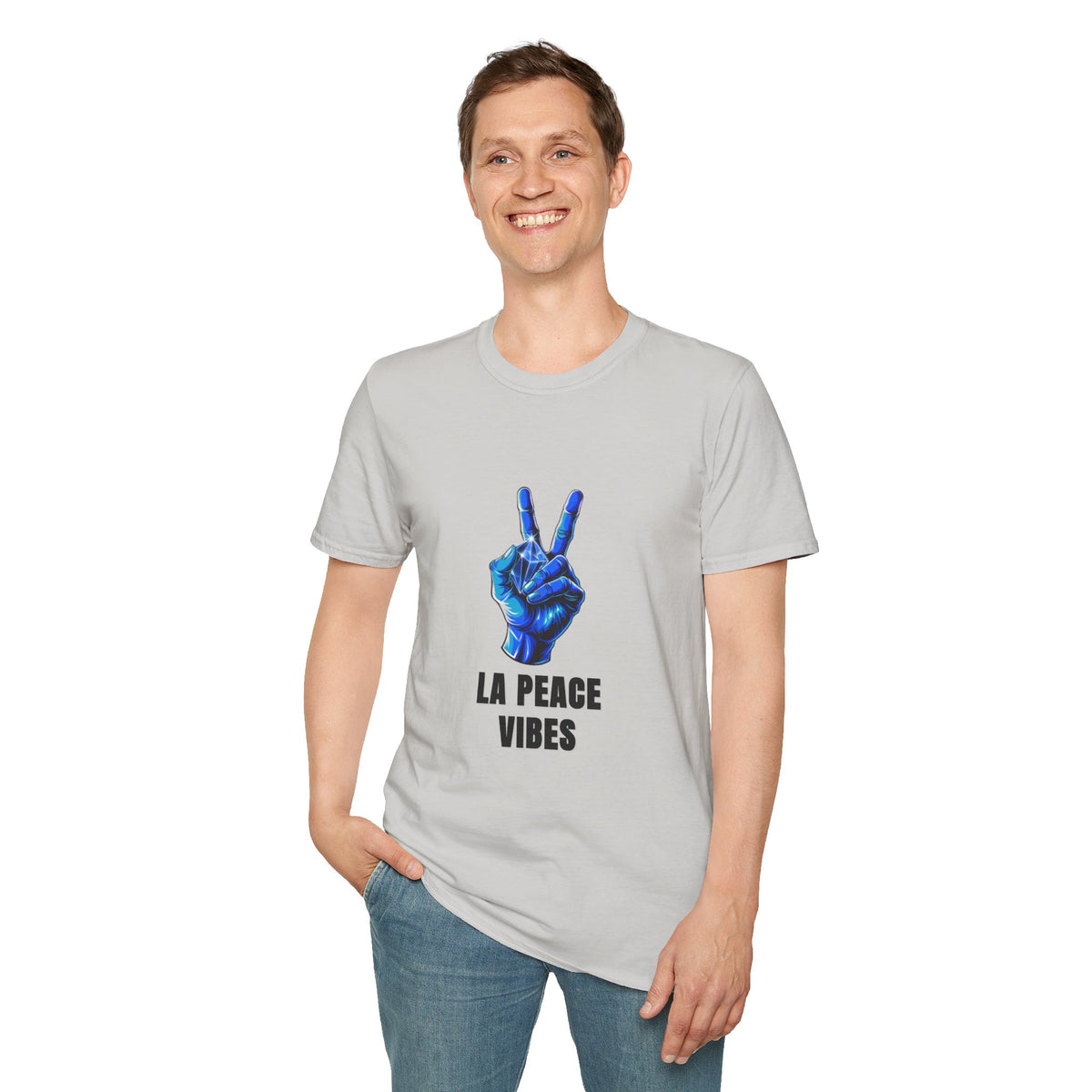Peace Vibes T-Shirt — Blue Peace Hand Graphic Tee - Trending Now - August 2026