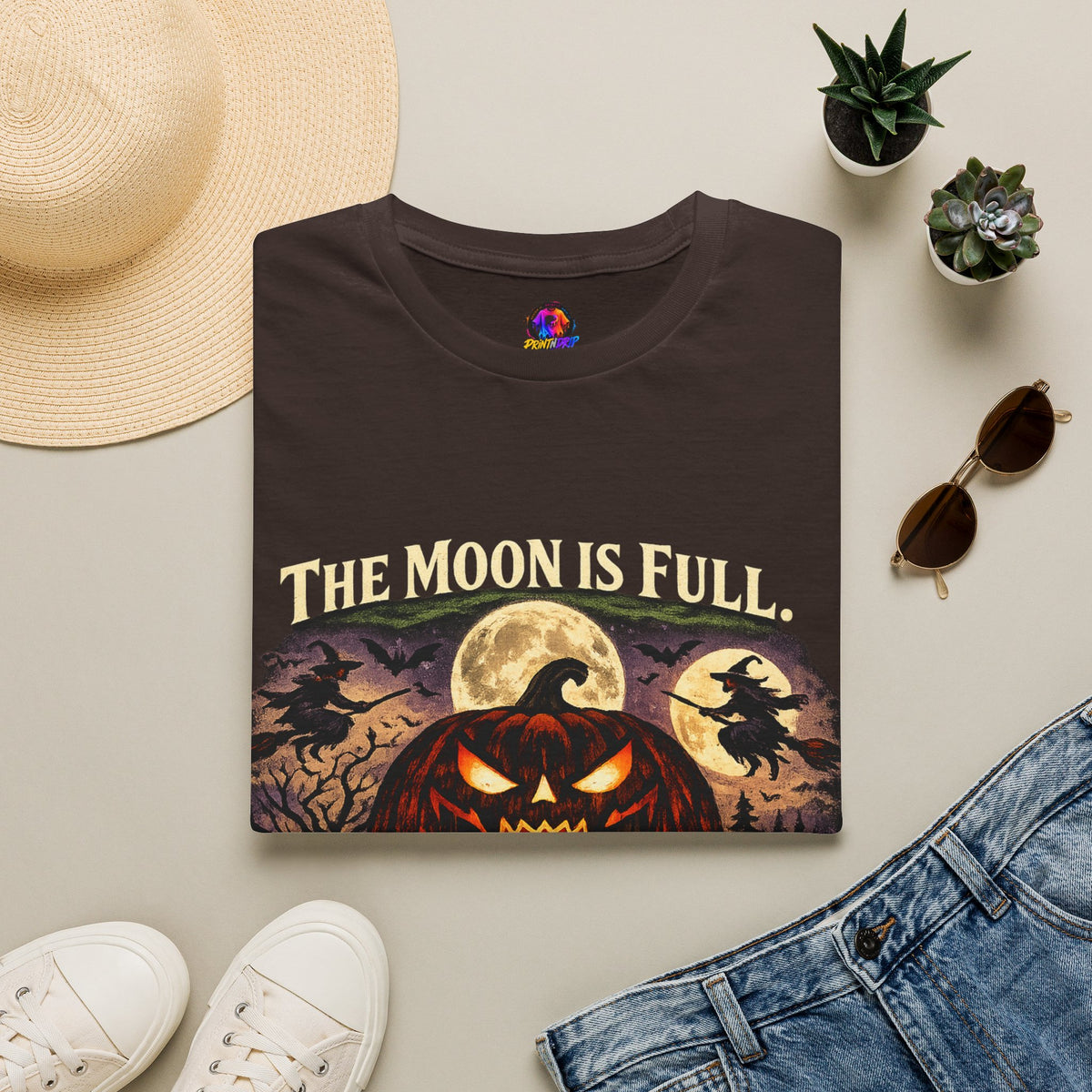 Halloween The Moon Is Full Unisex Softstyle T-Shirt