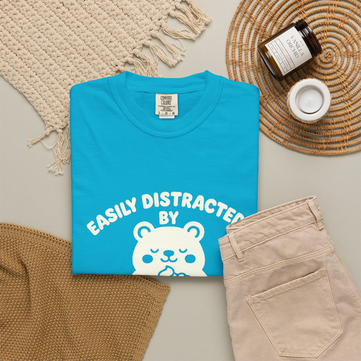 Easily Distracted by Thanksgiving Leftovers T-Shirt — Cute Turkey/Bear Holiday Tee - Trending Now - October 2026