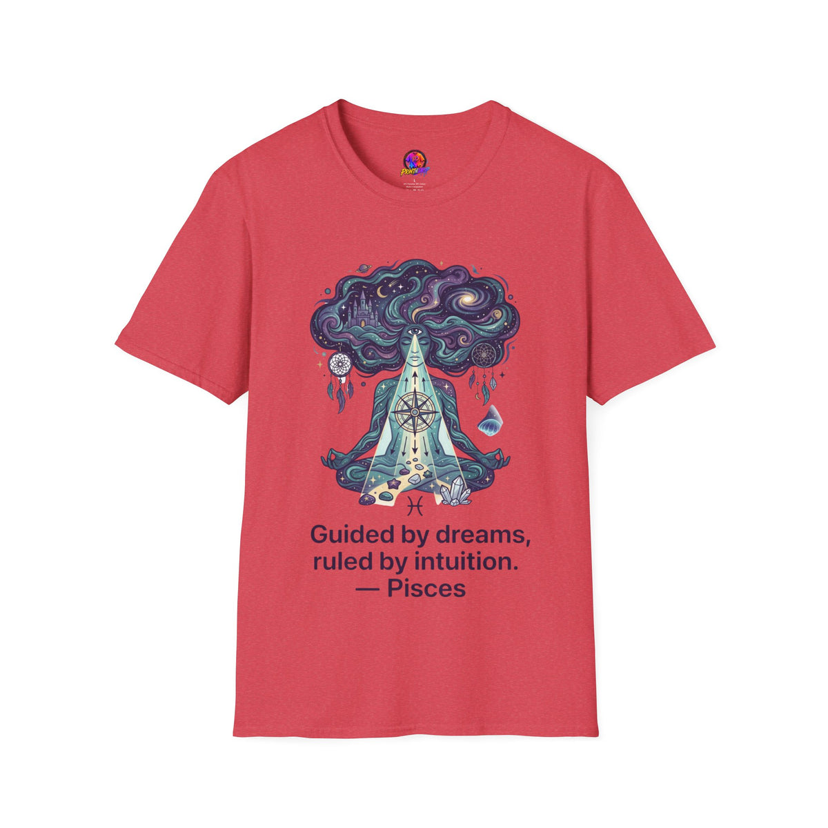 Pisces Zodiac Meditative Pisces T‑Shirt — 'Guided by dreams, ruled by intuition' Zodiac Tee
