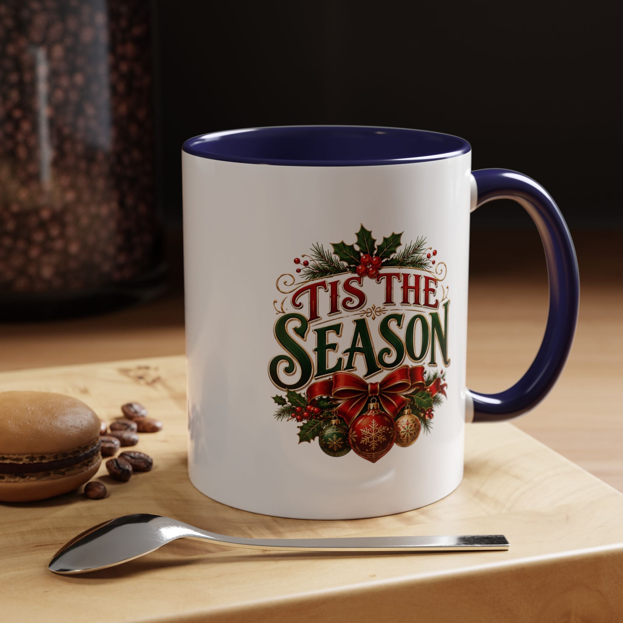 Tis The Season Accent Coffee Mug - Holiday Christmas Coffee Cup