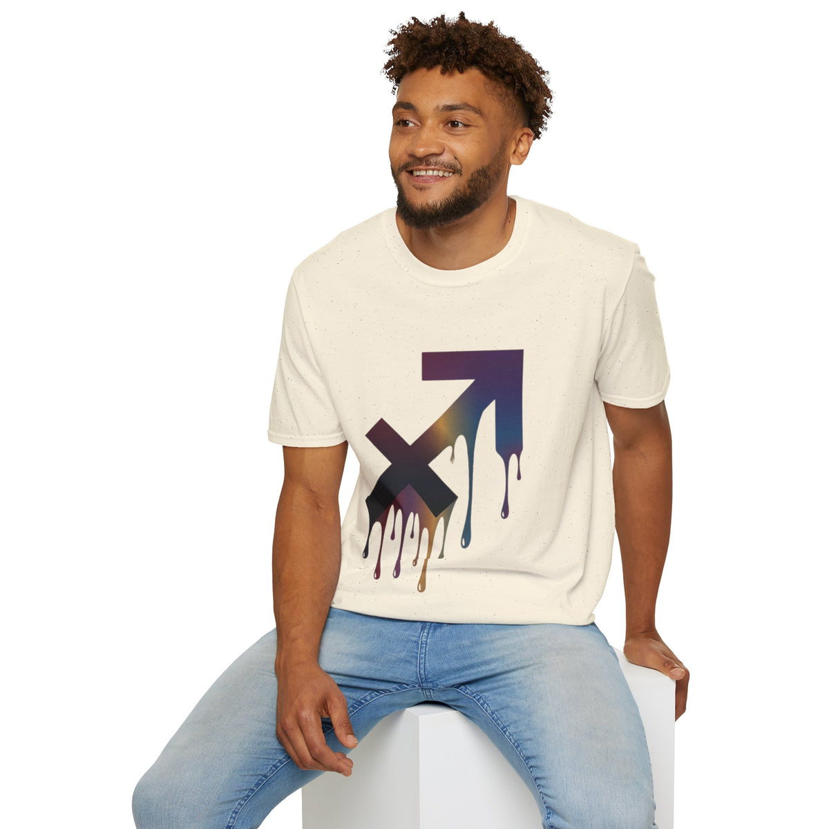 Sagittarius Drip T-Shirt — Gradient Astrological Arrow Tee