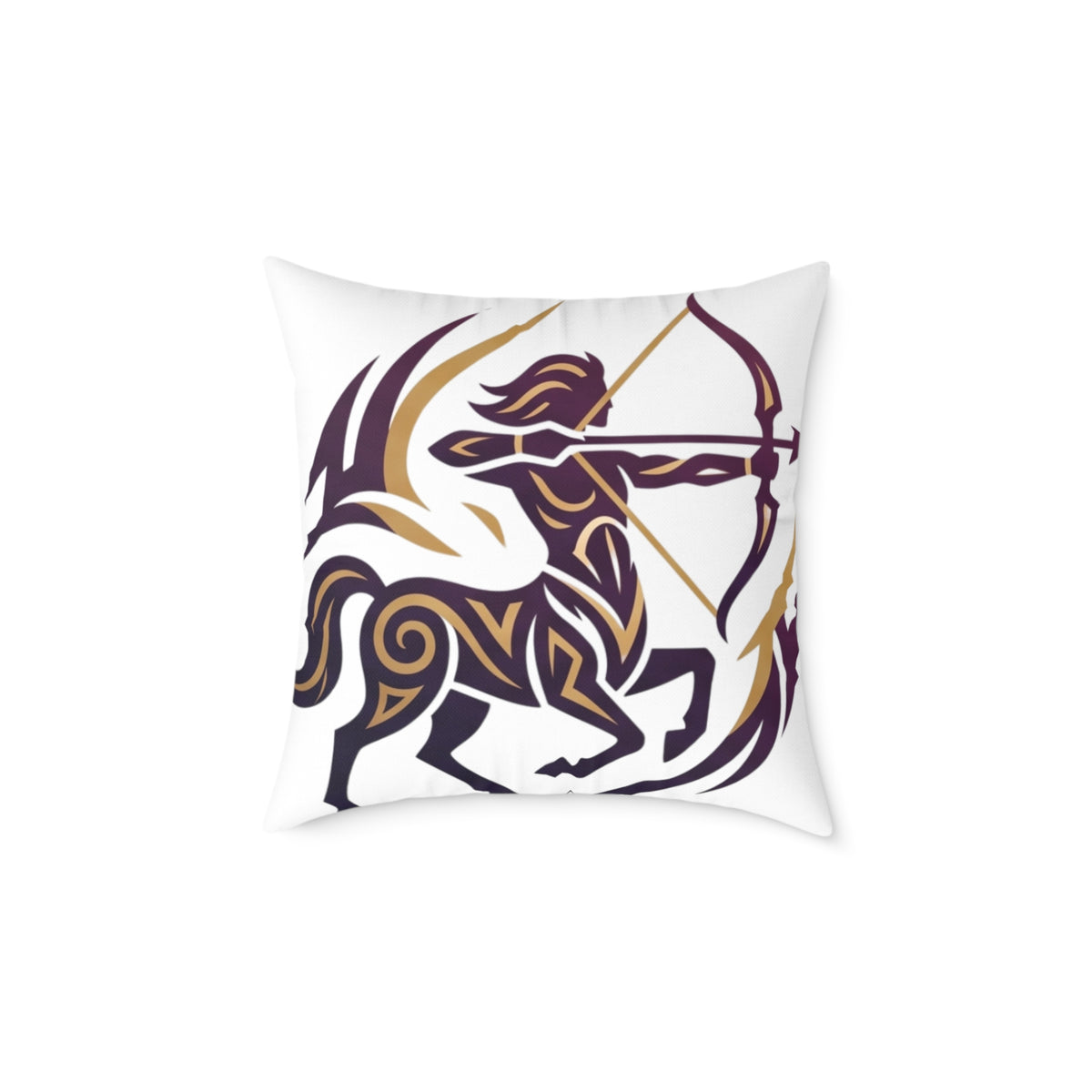 Sagittarius Zodiac Archer Square Poly Canvas Pillow