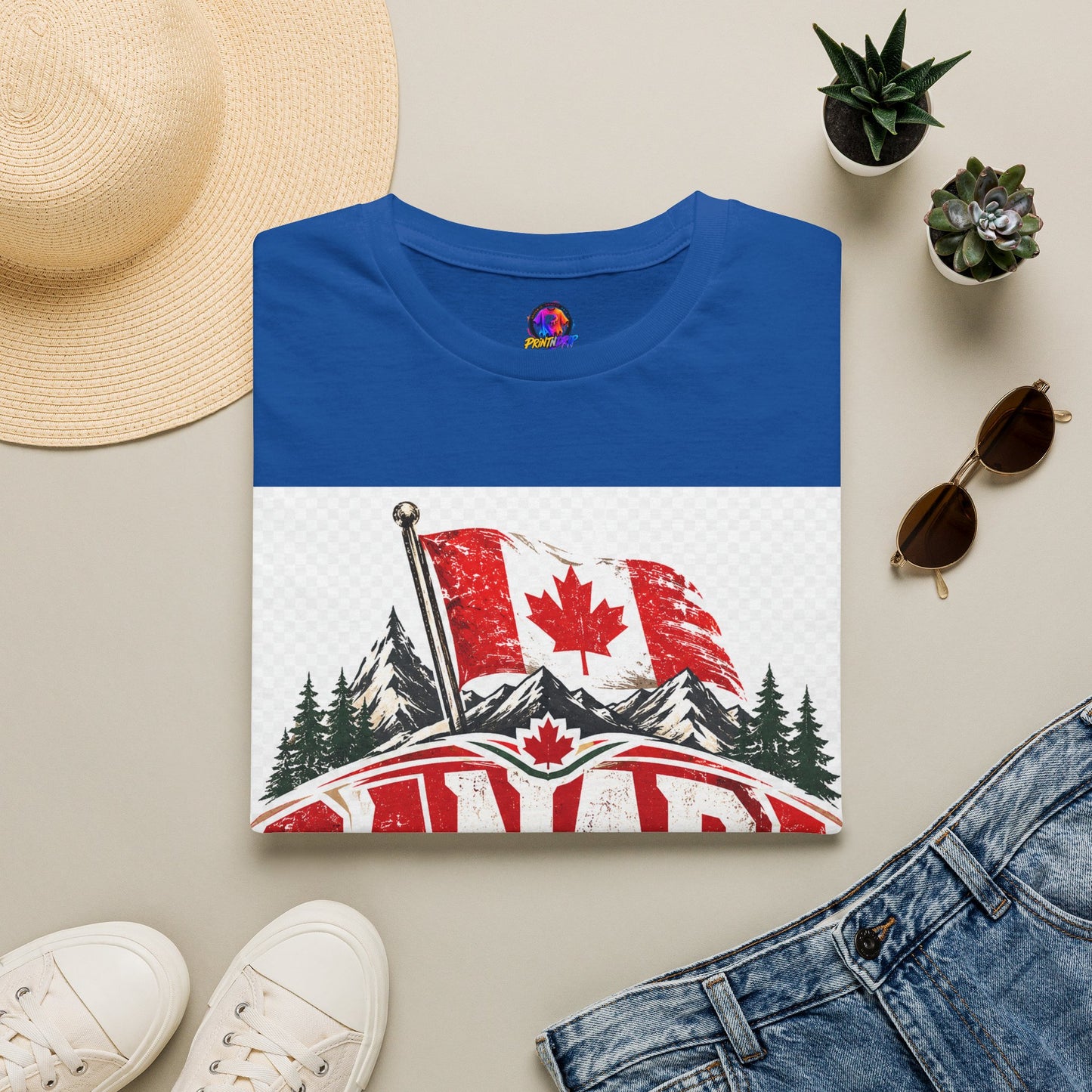Canada Soccer T‑Shirt — Canadian Flag & Maple Leaf Crest