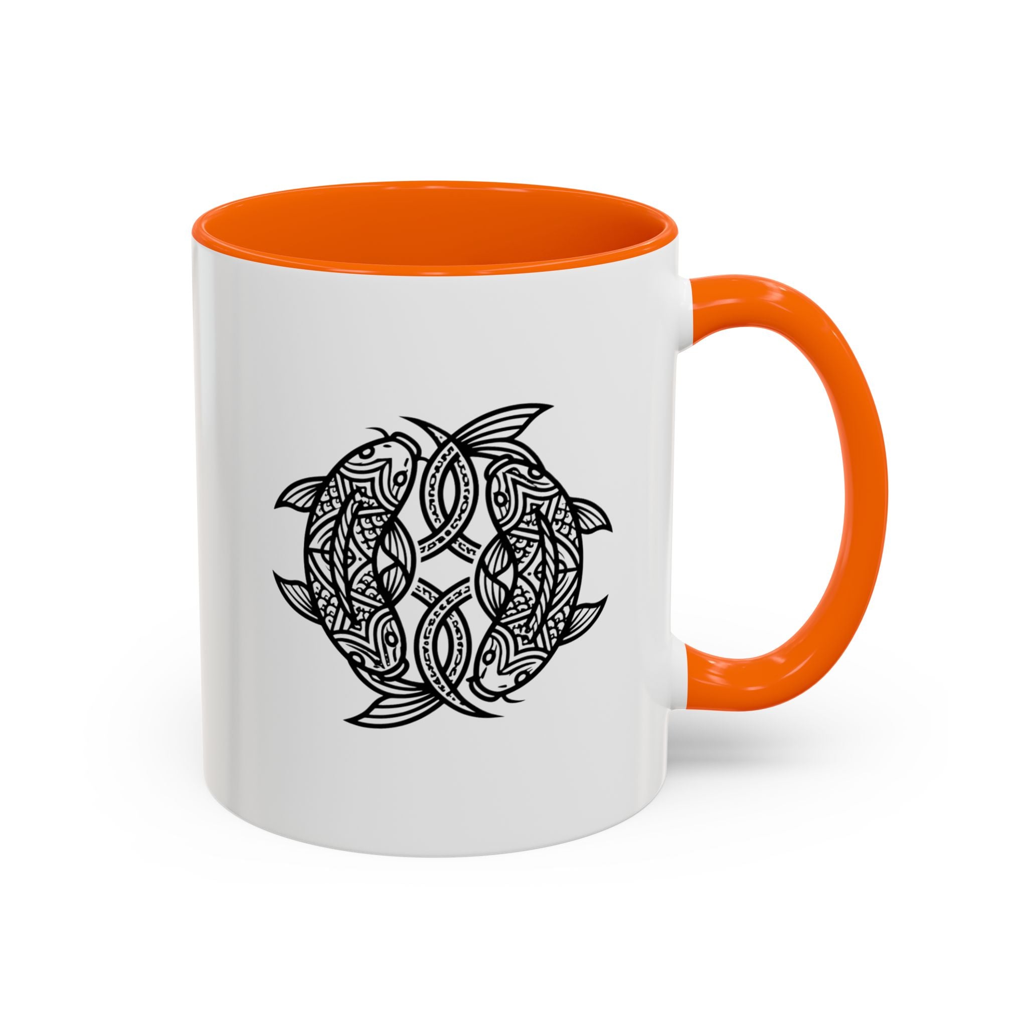 Celtic Knot Dolphin Coffee Mug — Black Accent Ceramic Mug