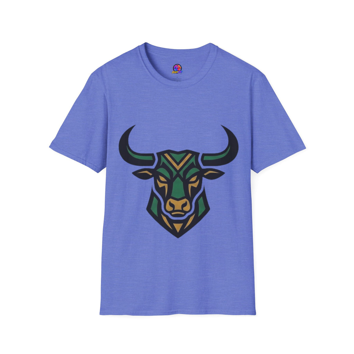 Taurus Bull Head T-Shirt — Geometric Tribal Bull Graphic Tee