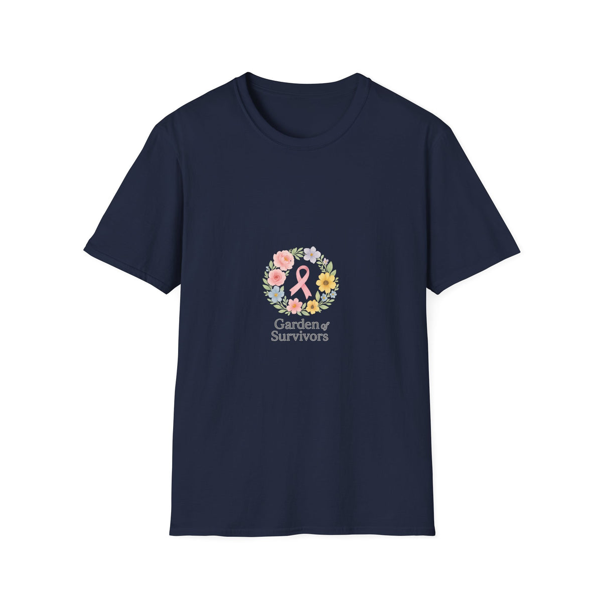 Garden of Survivors Wildflower Wreath T-Shirt, Pink October Breast Cancer Awareness Tee - Trending Now - September 2026