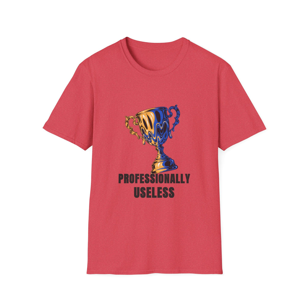 Professionally Useless T-Shirt — Retro Melting Trophy Graphic Tee - Trending Now - August 2026