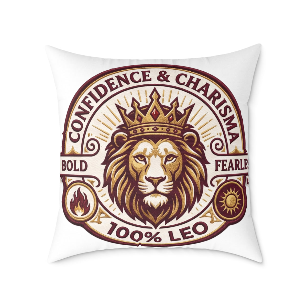 Leo Zodiac Confidence And Charisma Square Poly Canvas Pillow