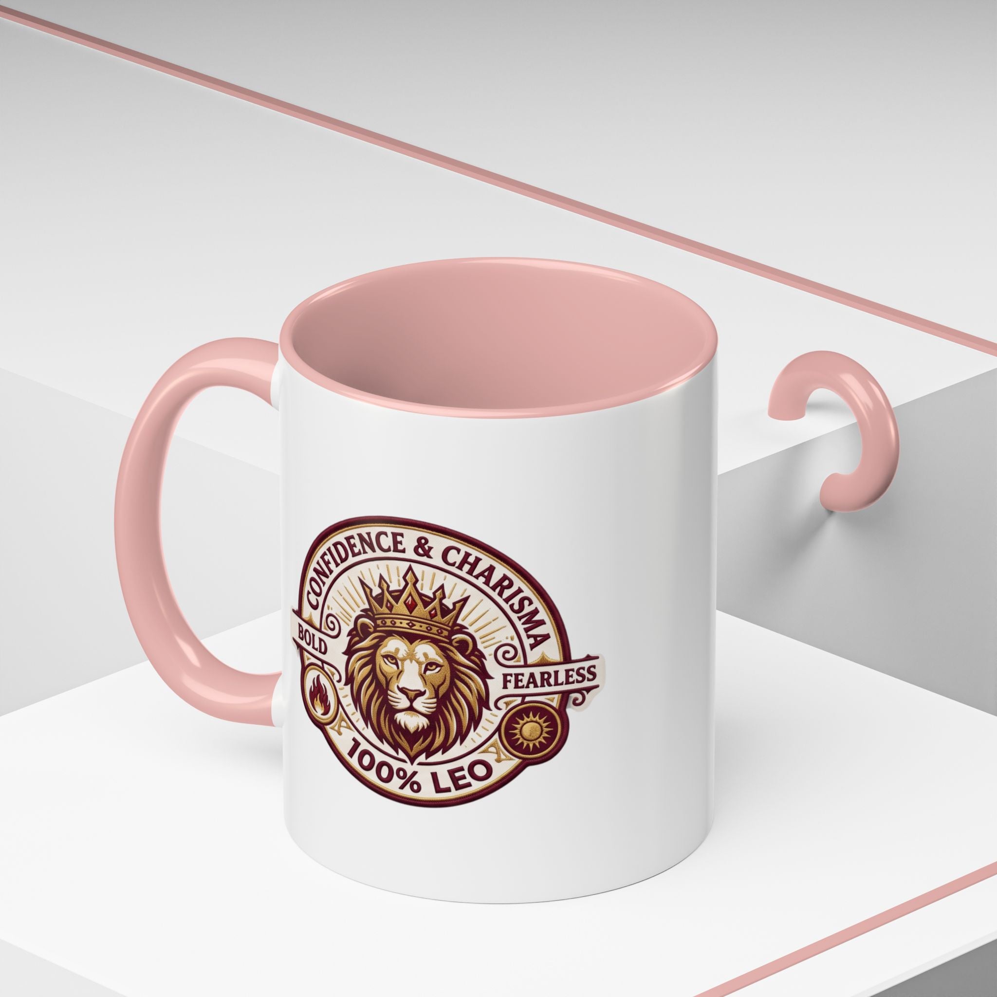 Leo Zodiac Coffee Mug — '100% Leo' Lion Design, Confidence & Charisma Gift